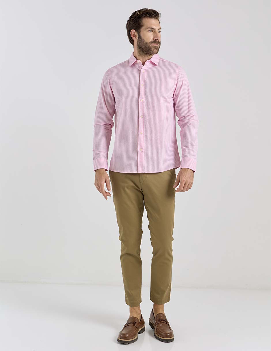Camisa casual manga larga para hombre 3