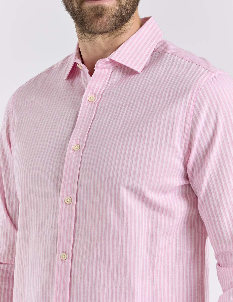Camisa casual manga larga para hombre 4