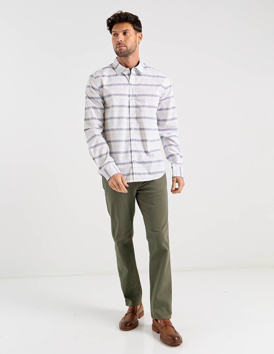 Camisa casual manga larga para hombre 3