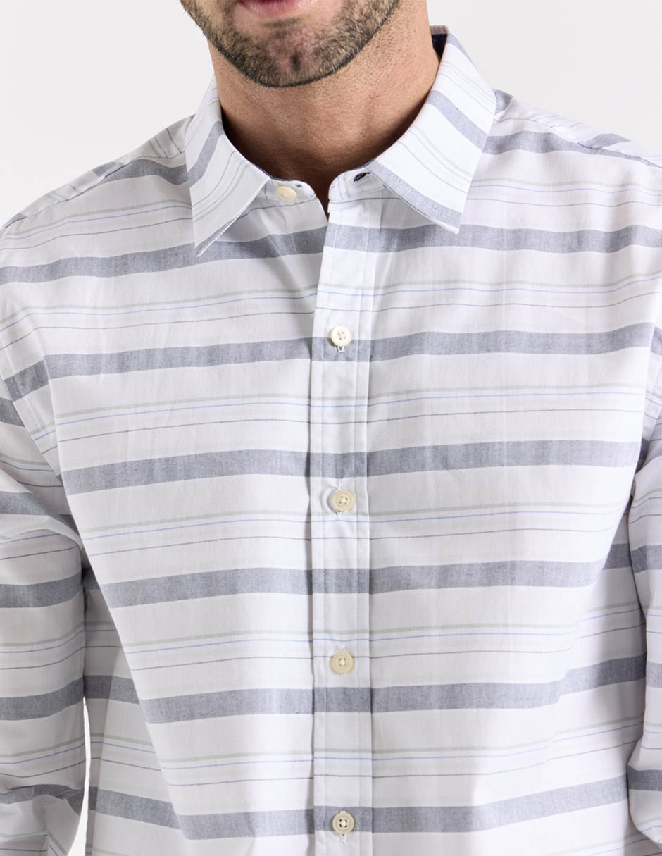 Camisa casual manga larga para hombre 4