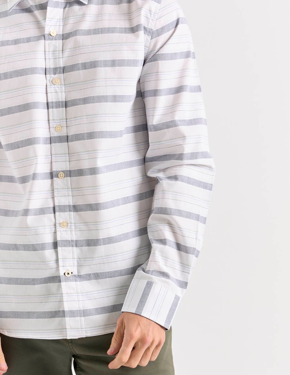 Camisa casual manga larga para hombre 5