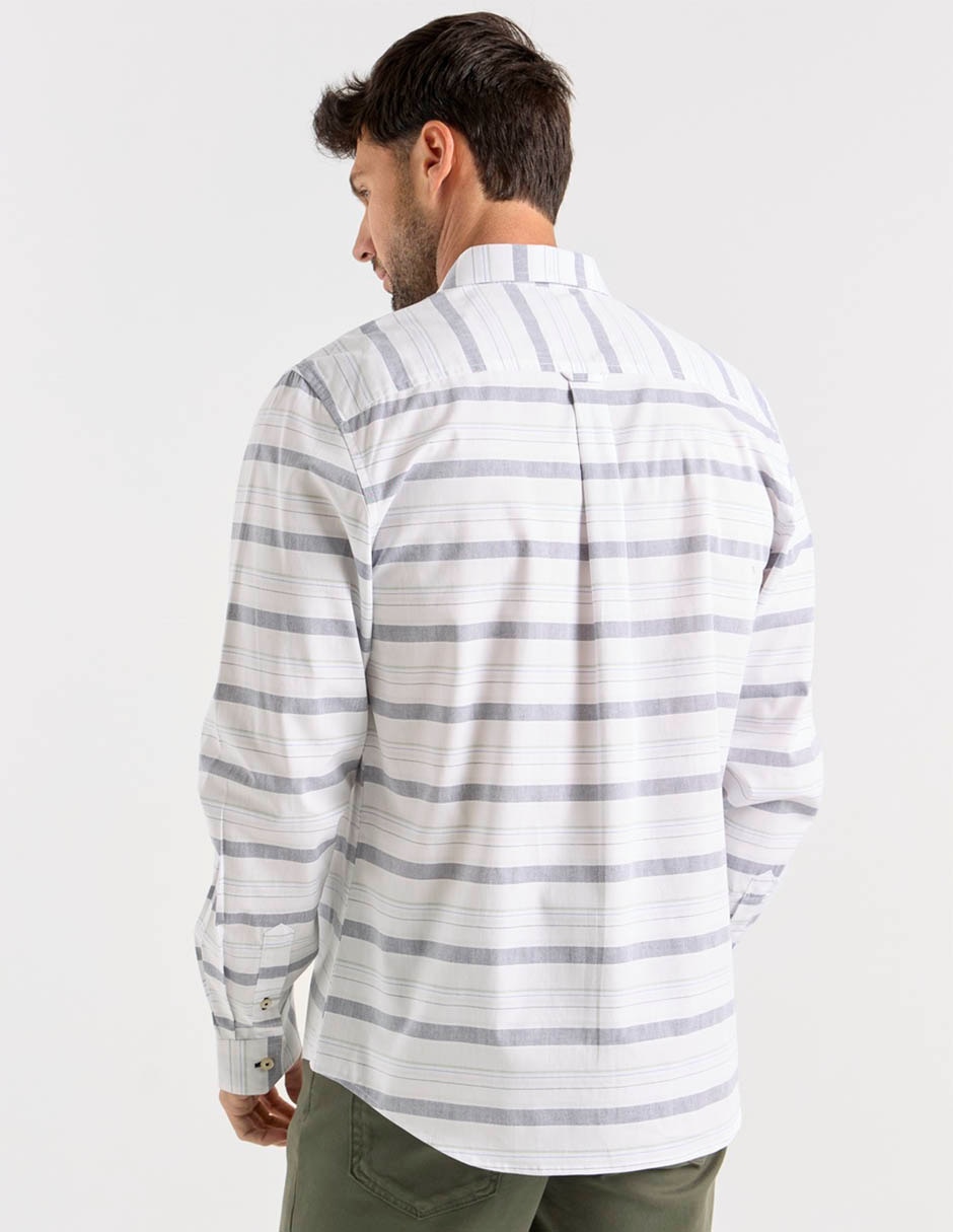 Camisa casual manga larga para hombre 6