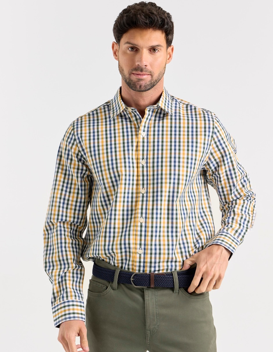 Camisa casual de algodón manga larga para hombre 2