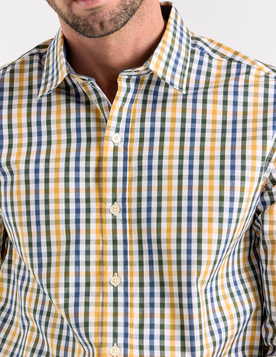 Camisa casual de algodón manga larga para hombre 4