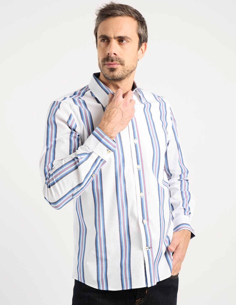 Camisa casual manga larga para hombre 2