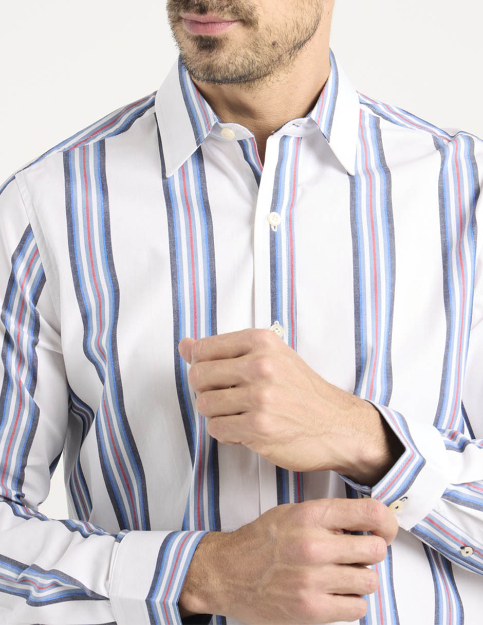 Camisa casual manga larga para hombre 4