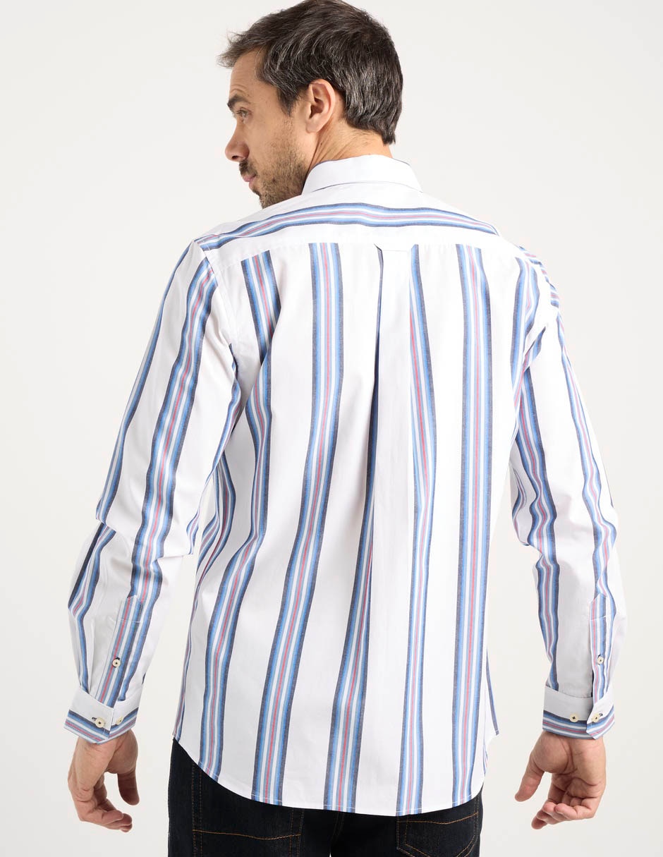 Camisa casual manga larga para hombre 6