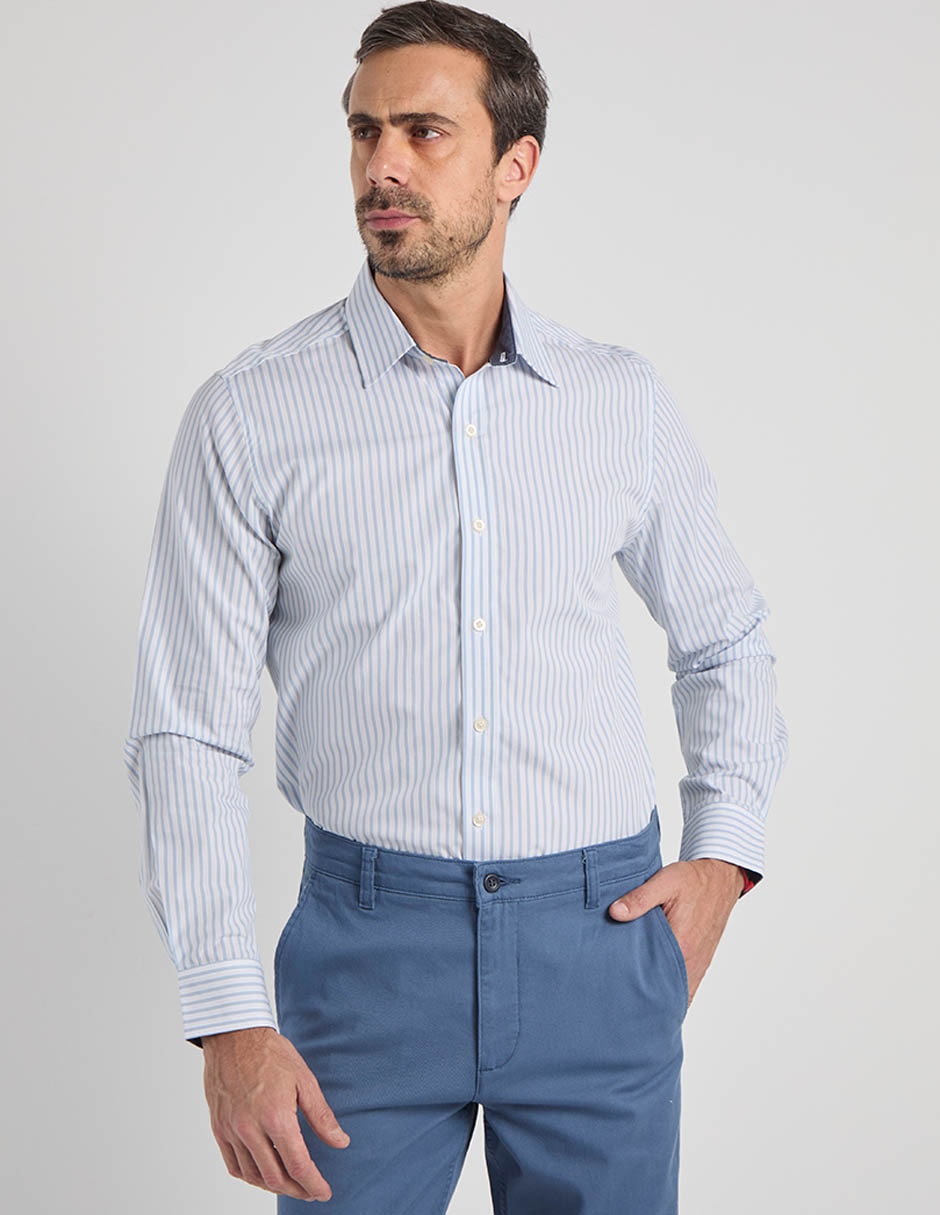 Camisa casual manga larga para hombre 2