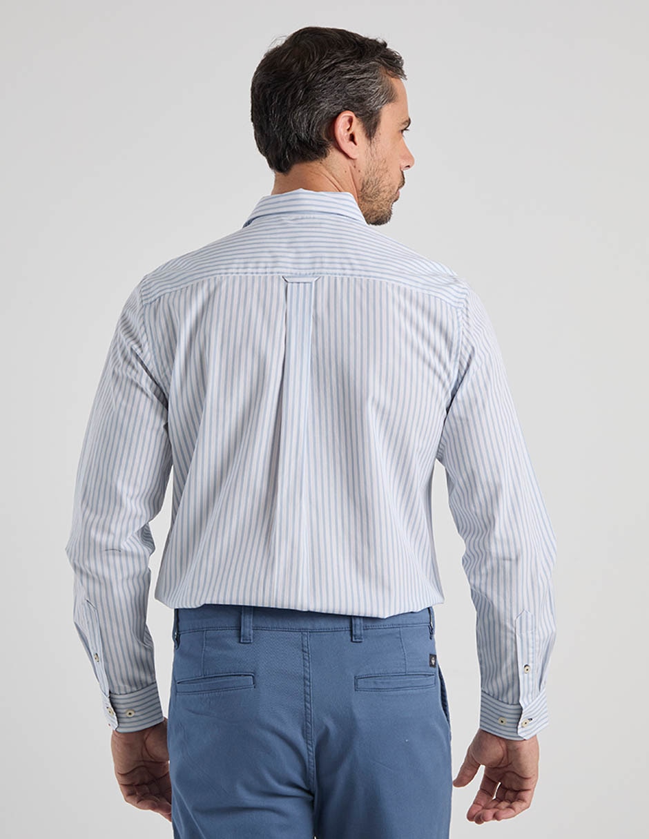 Camisa casual manga larga para hombre 6