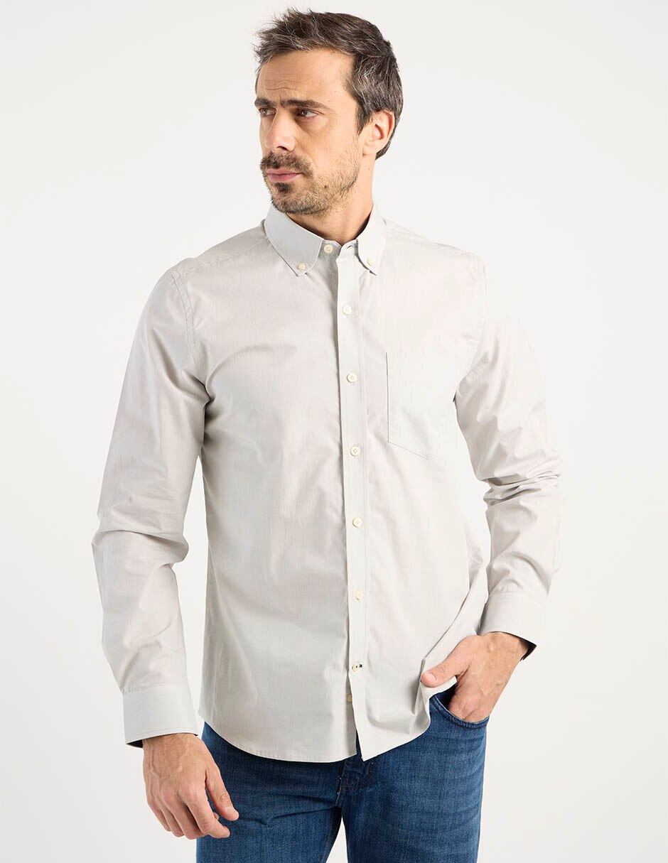 Camisa casual manga larga para hombre 2
