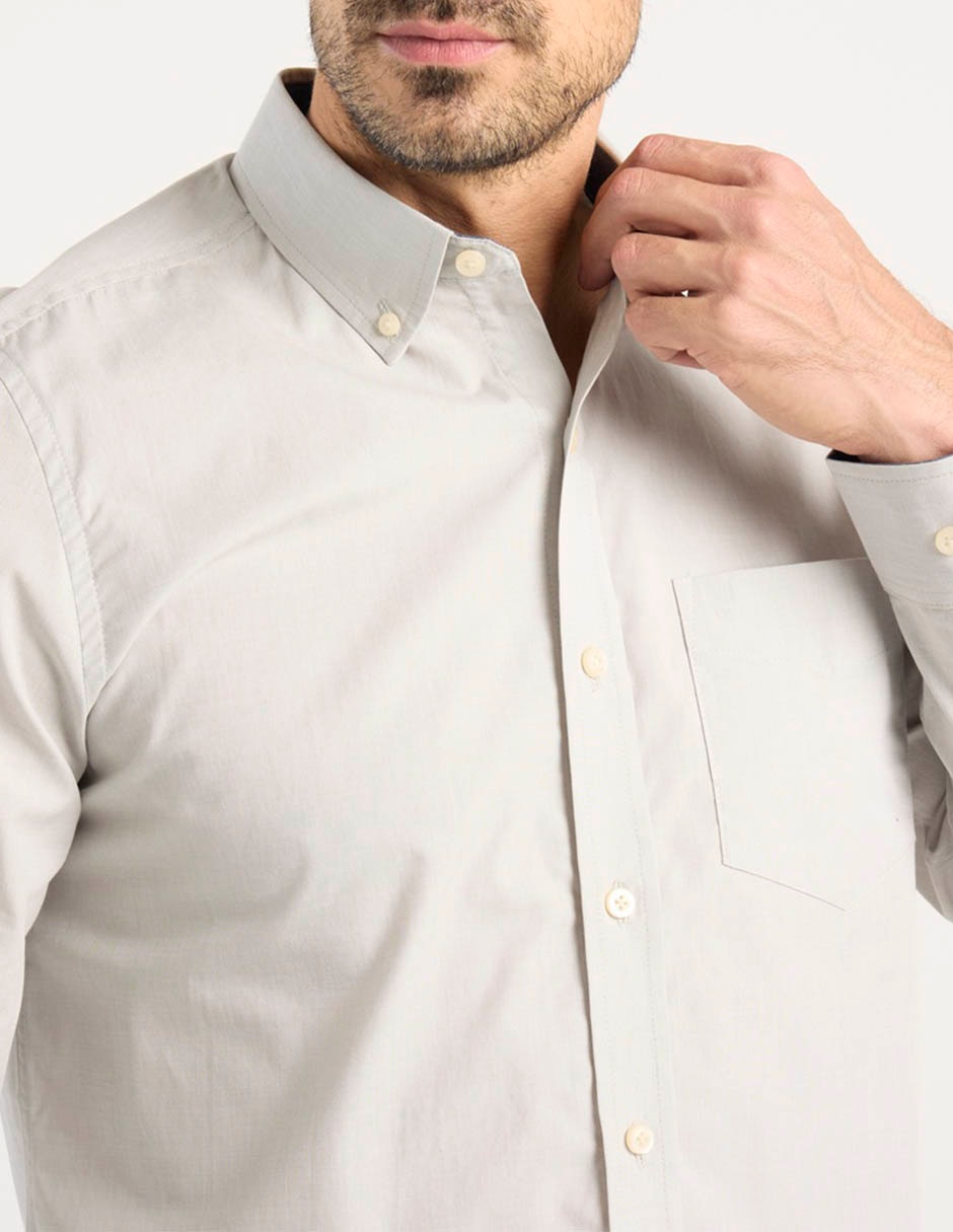 Camisa casual manga larga para hombre 4