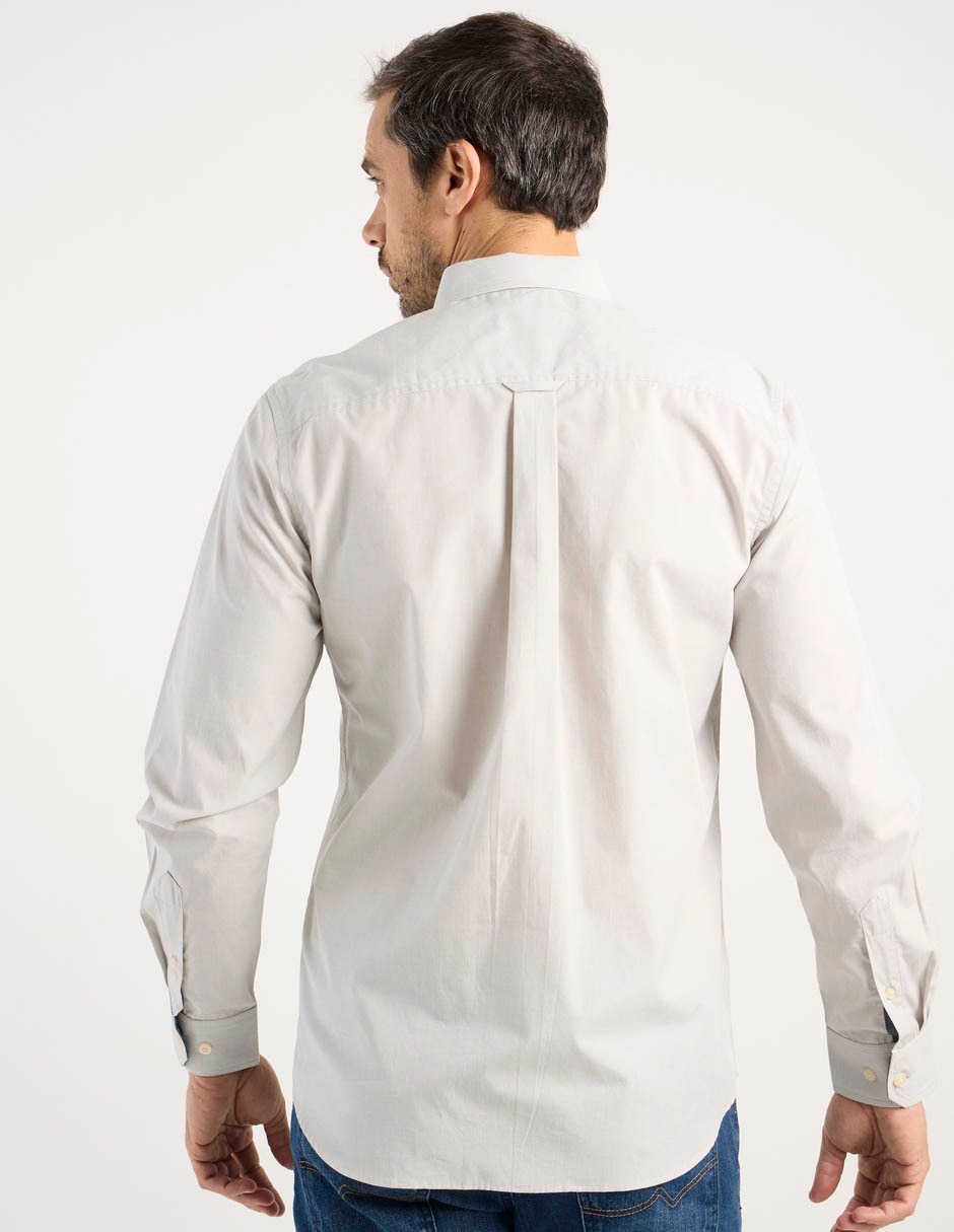 Camisa casual manga larga para hombre 6