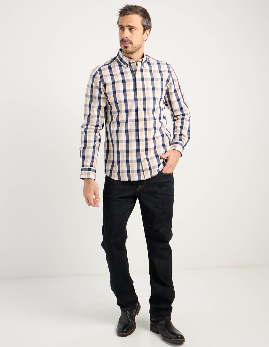 Camisa casual de algodón manga larga para hombre 3