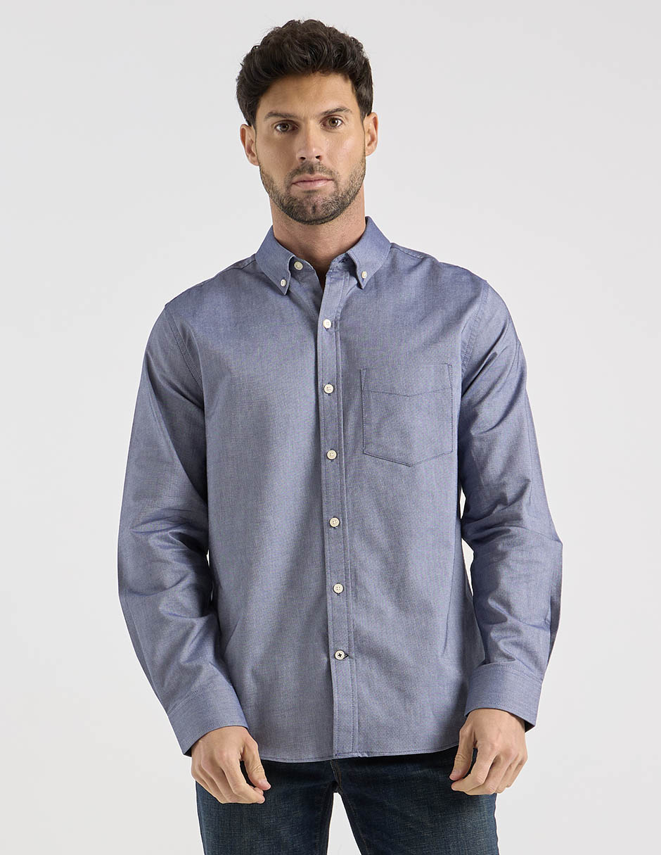 Camisa casual de algodón manga larga para hombre 2