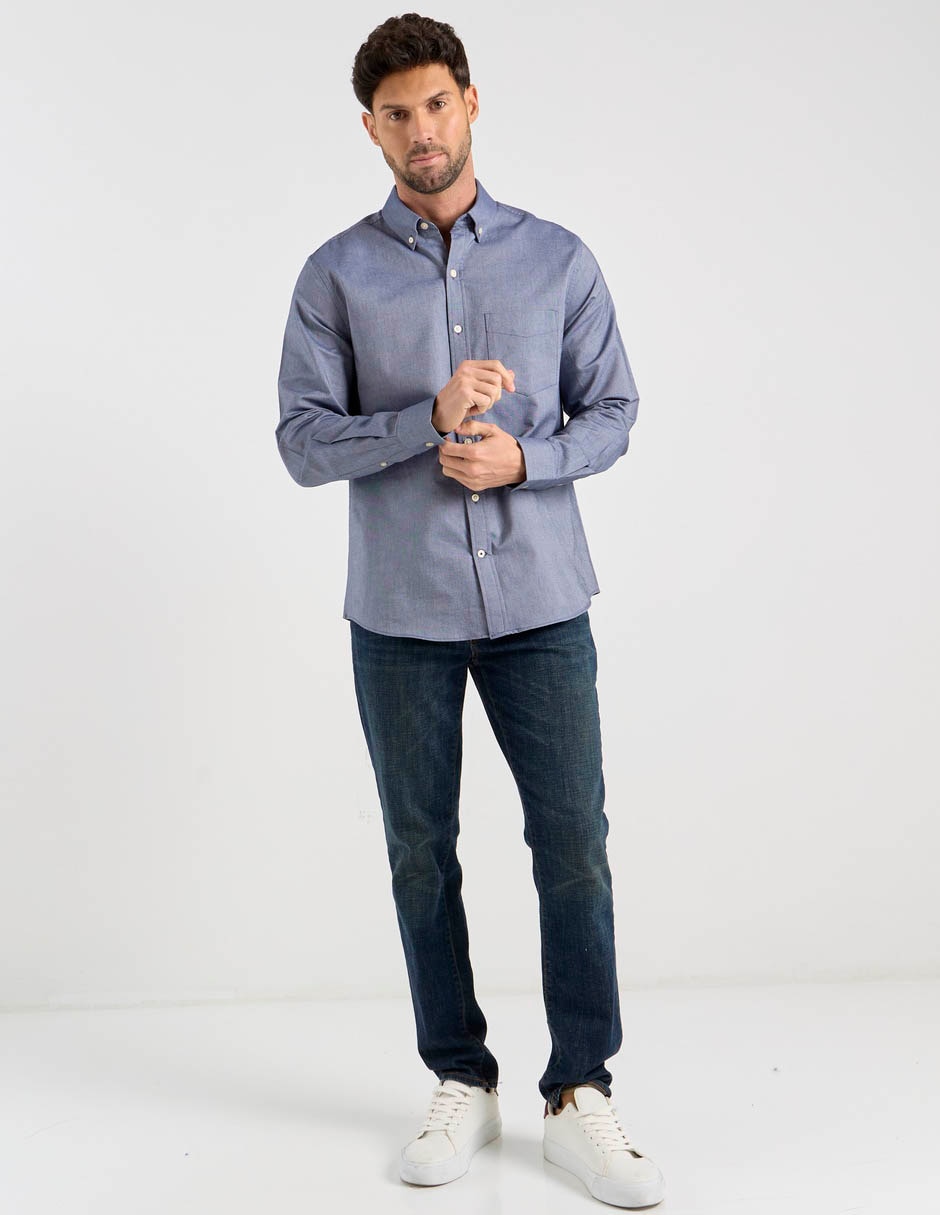 Camisa casual de algodón manga larga para hombre 3