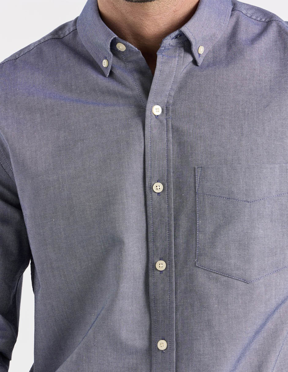 Camisa casual de algodón manga larga para hombre 4