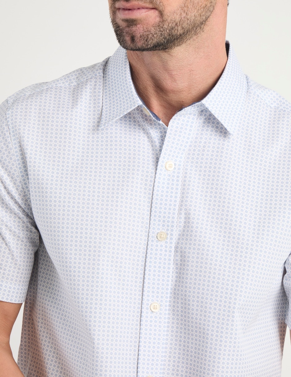 Camisa casual de algodón manga corta para hombre 4