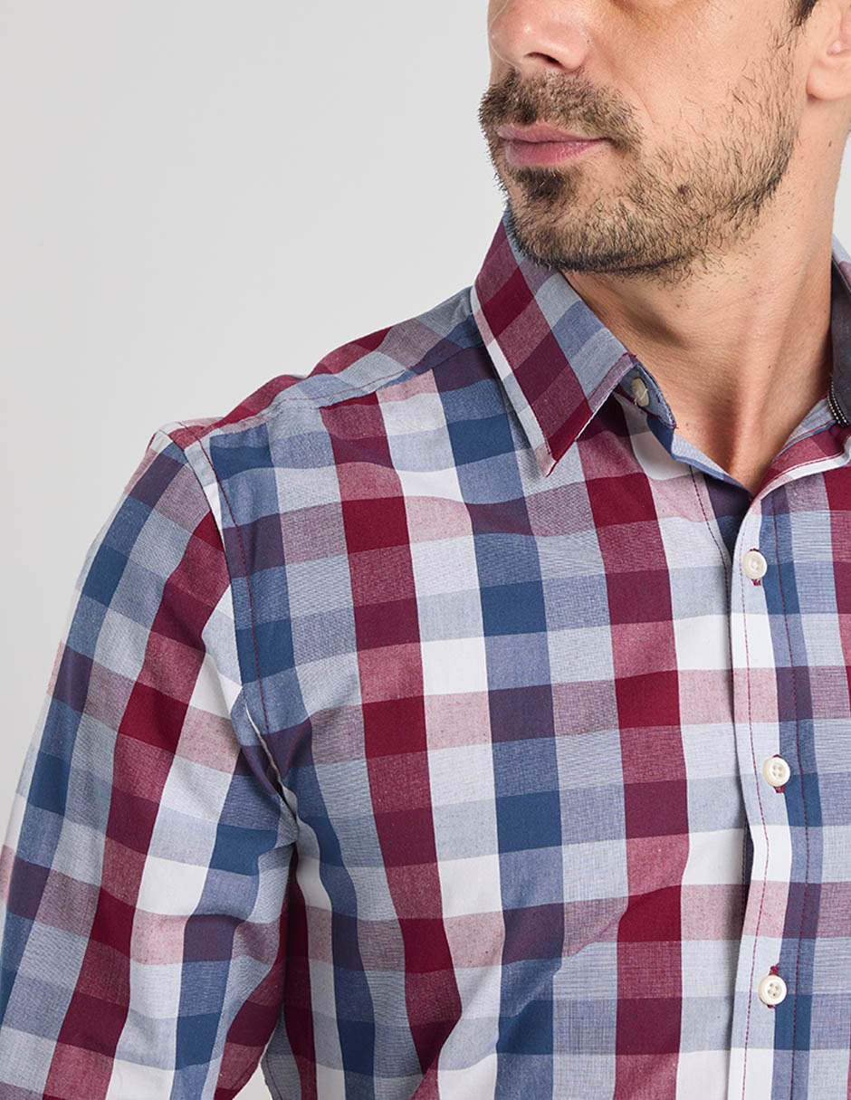 Camisa casual manga larga para hombre 4