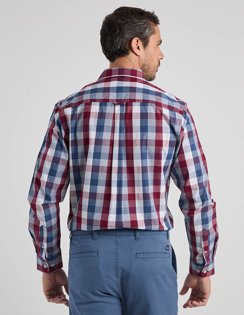 Camisa casual manga larga para hombre 6