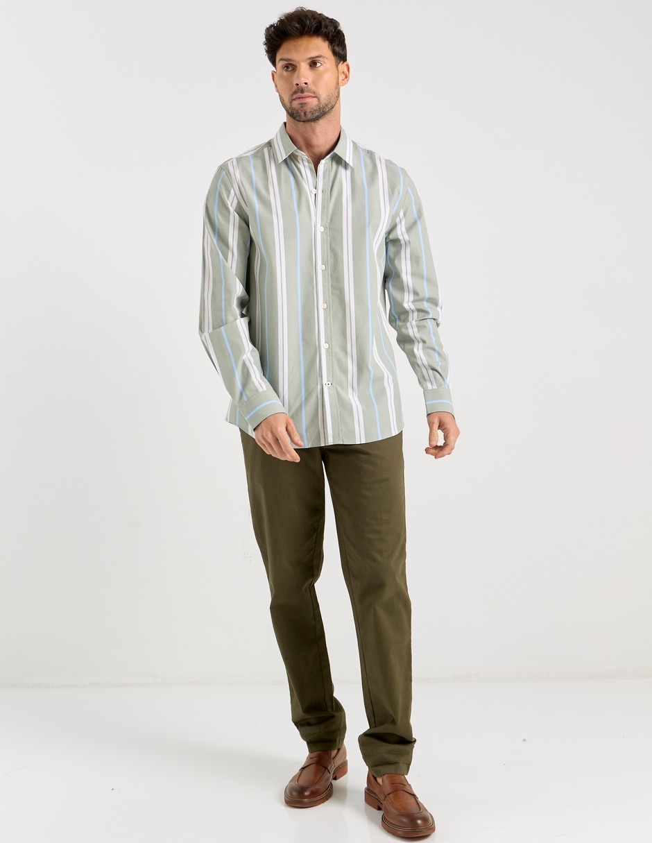 Camisa casual manga larga para hombre 3