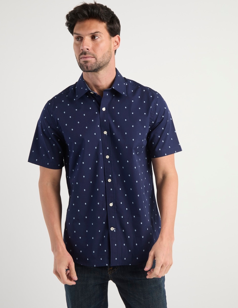 Camisa casual de algodón manga corta para hombre 2