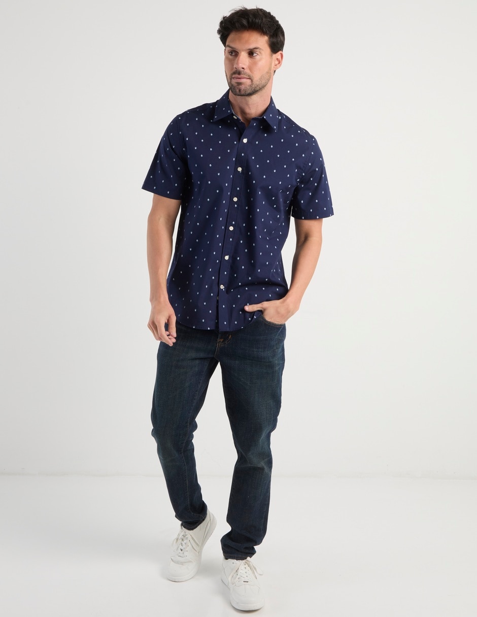 Camisa casual de algodón manga corta para hombre 3