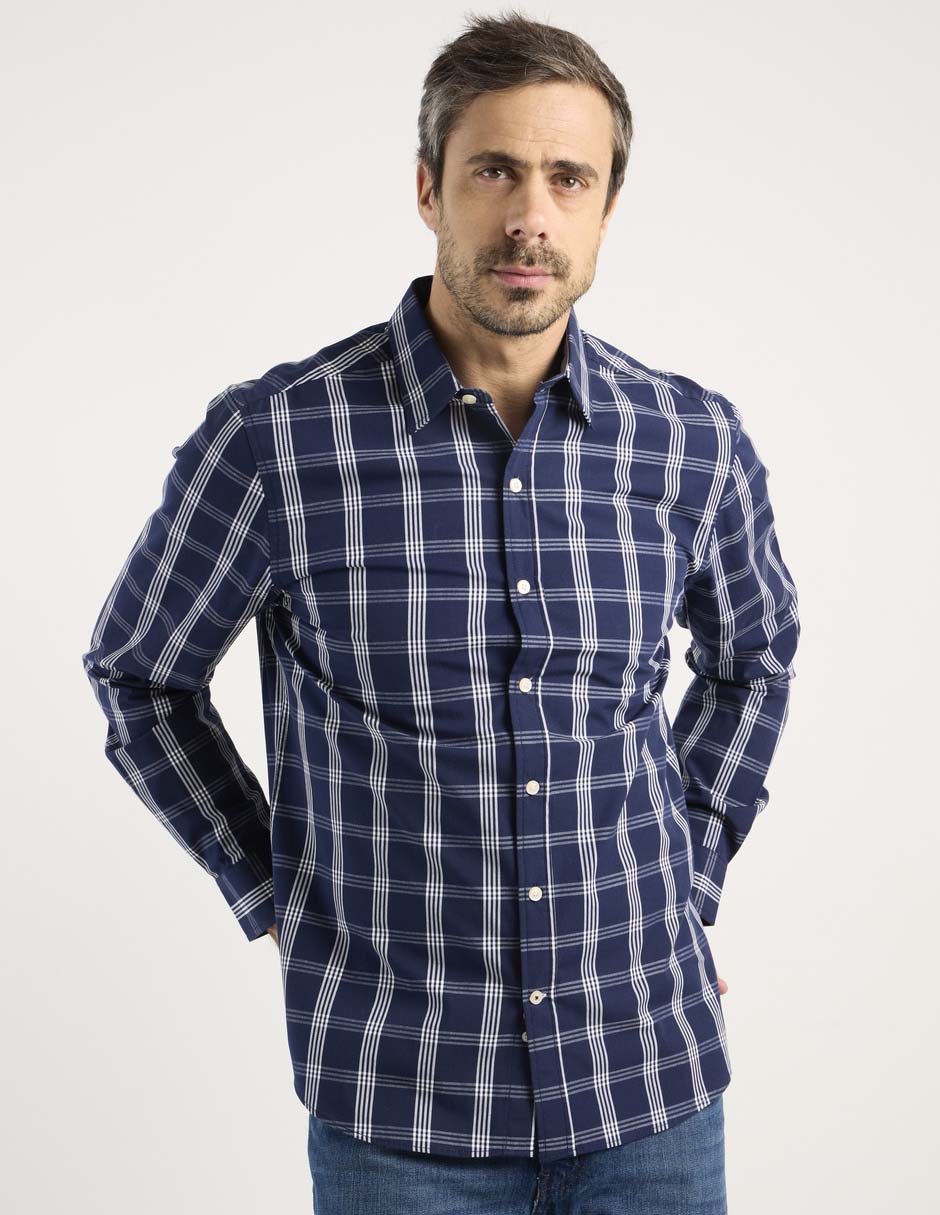 Camisa casual manga larga para hombre 2