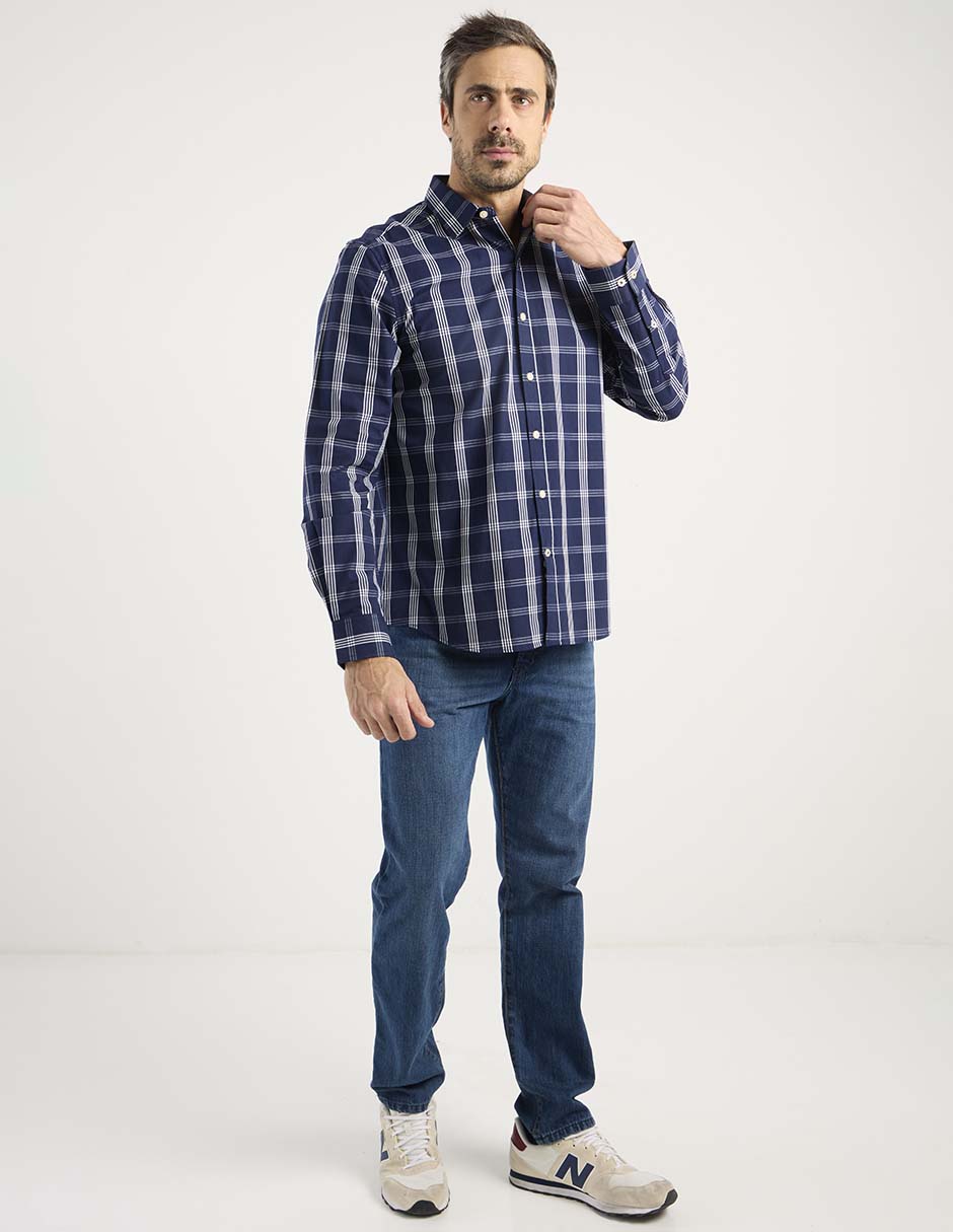 Camisa casual manga larga para hombre 3