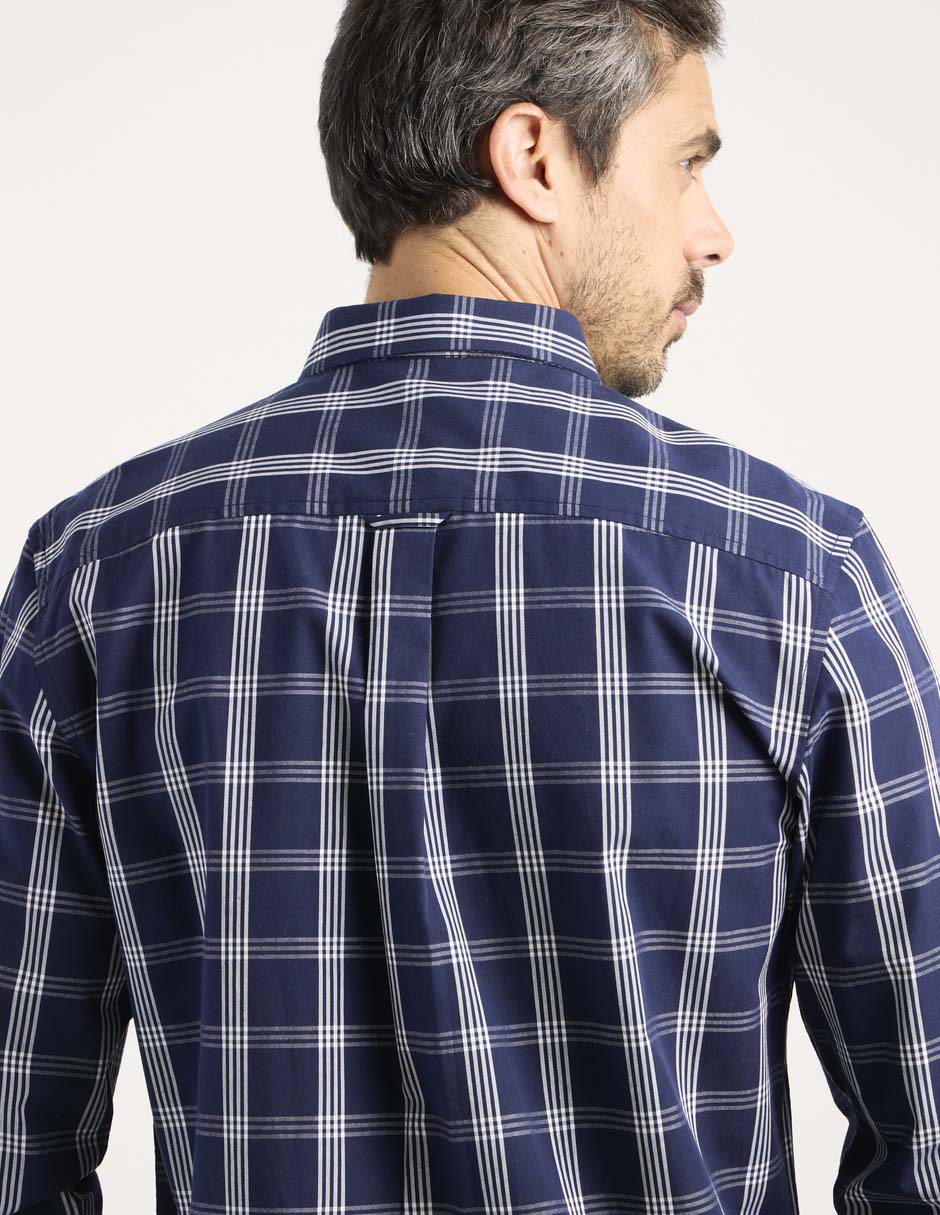 Camisa casual manga larga para hombre 5