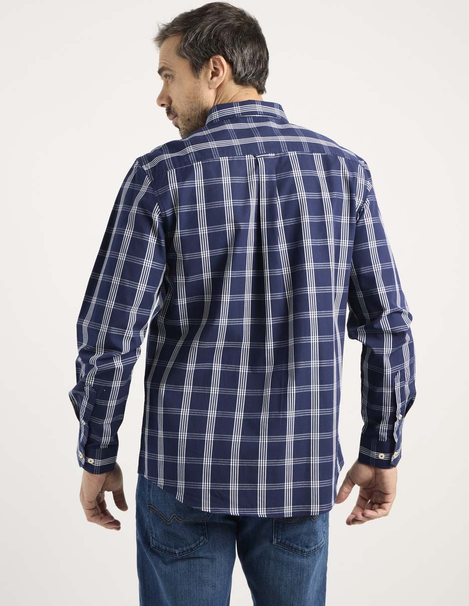 Camisa casual manga larga para hombre 6