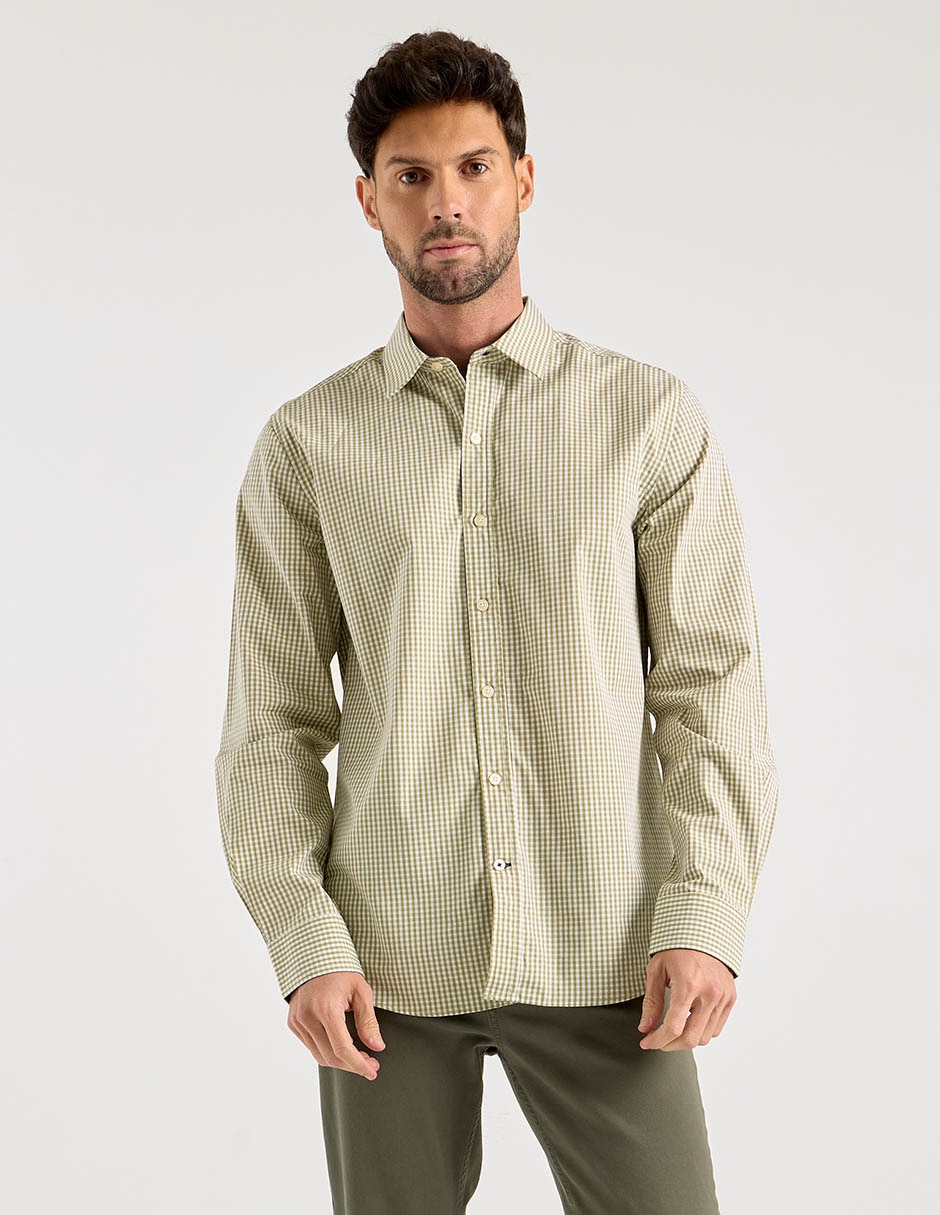 Camisa casual manga larga para hombre 2