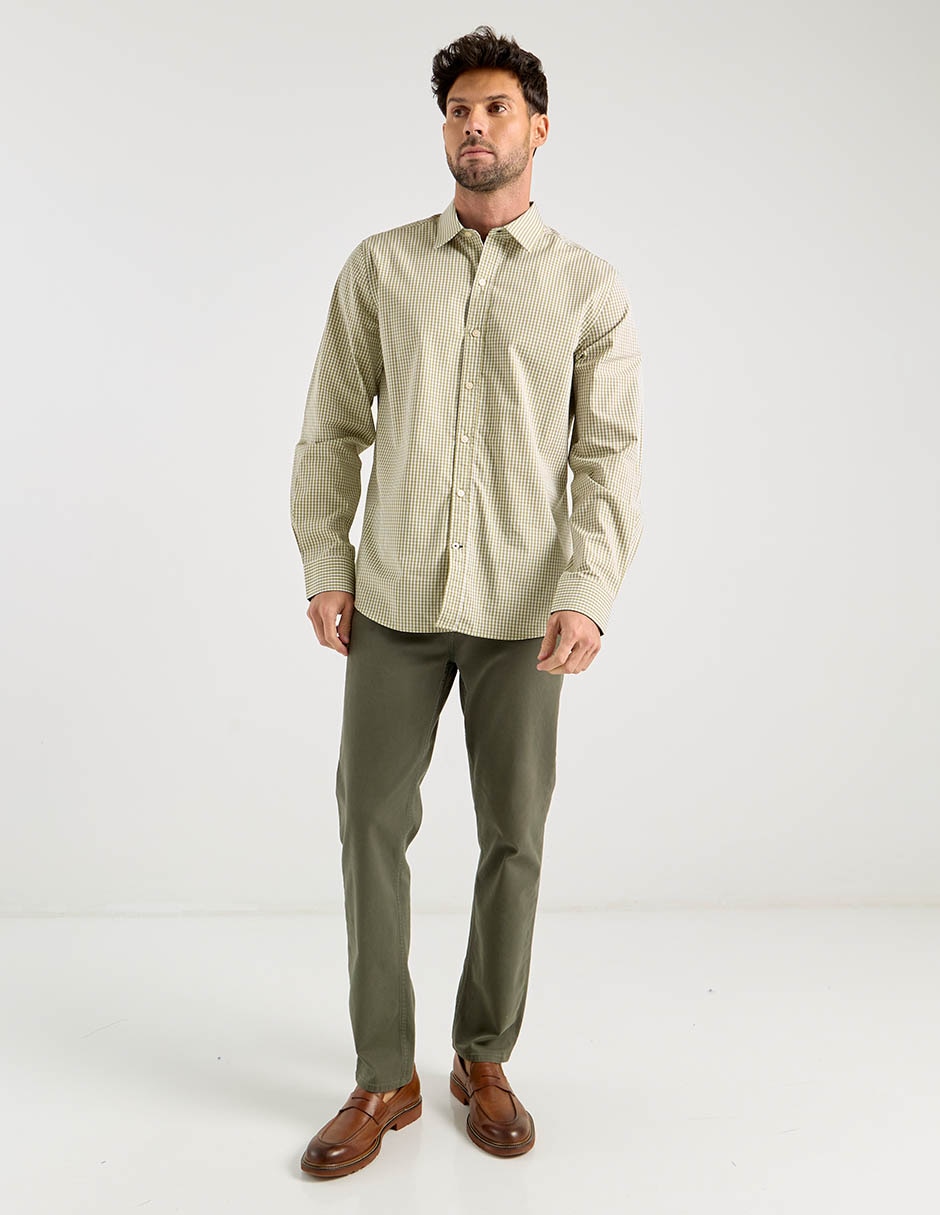 Camisa casual manga larga para hombre 3
