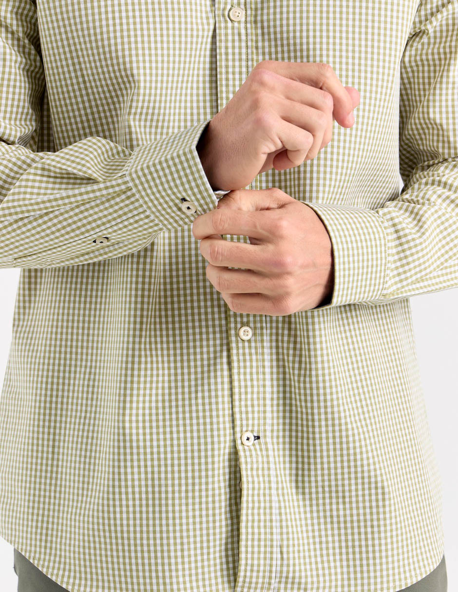 Camisa casual manga larga para hombre 5