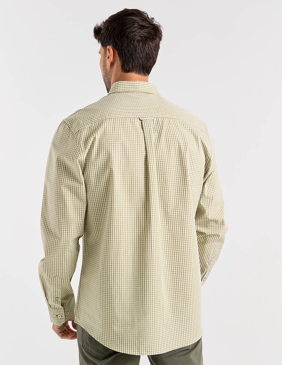 Camisa casual manga larga para hombre 6