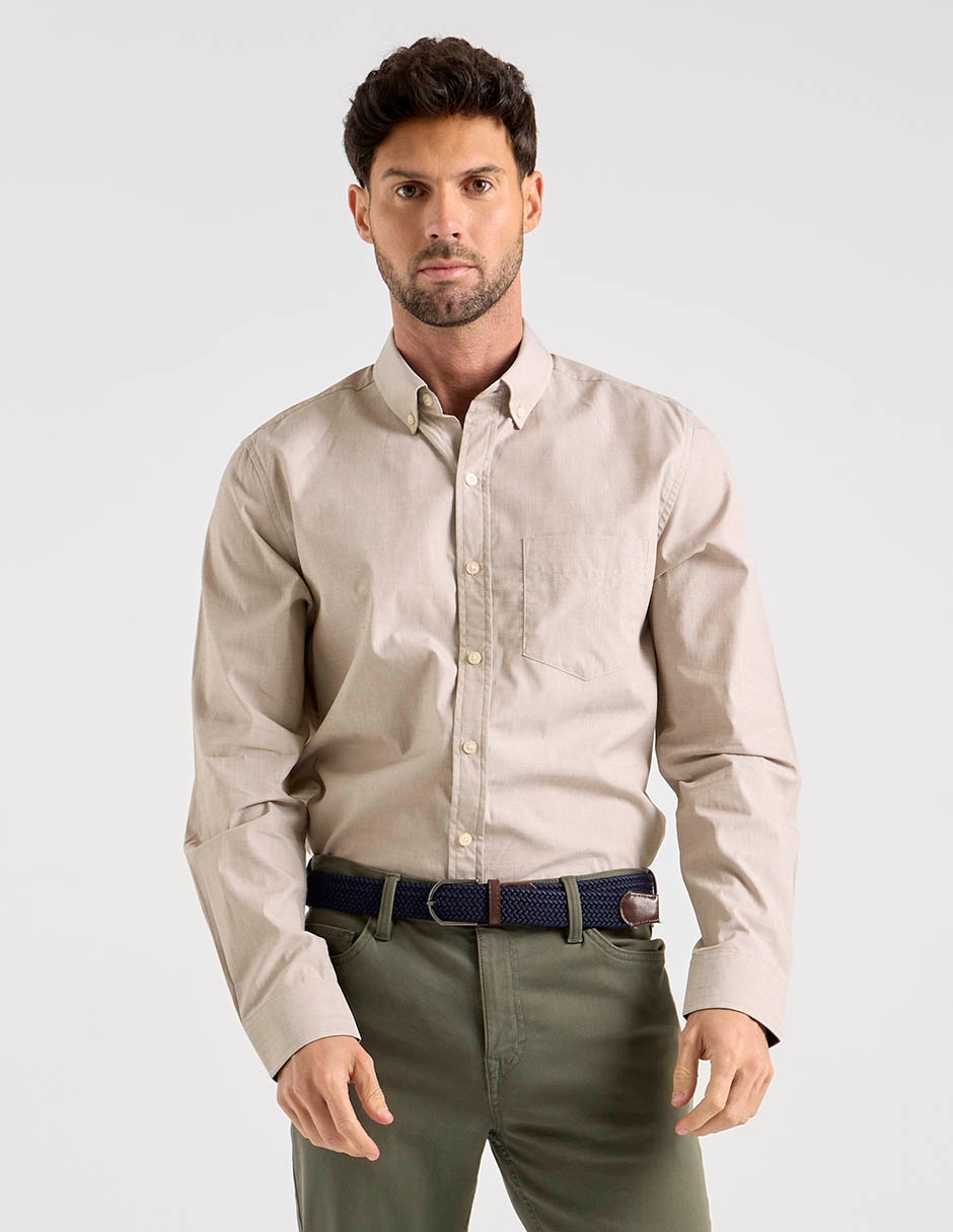 Camisa casual manga larga para hombre 2