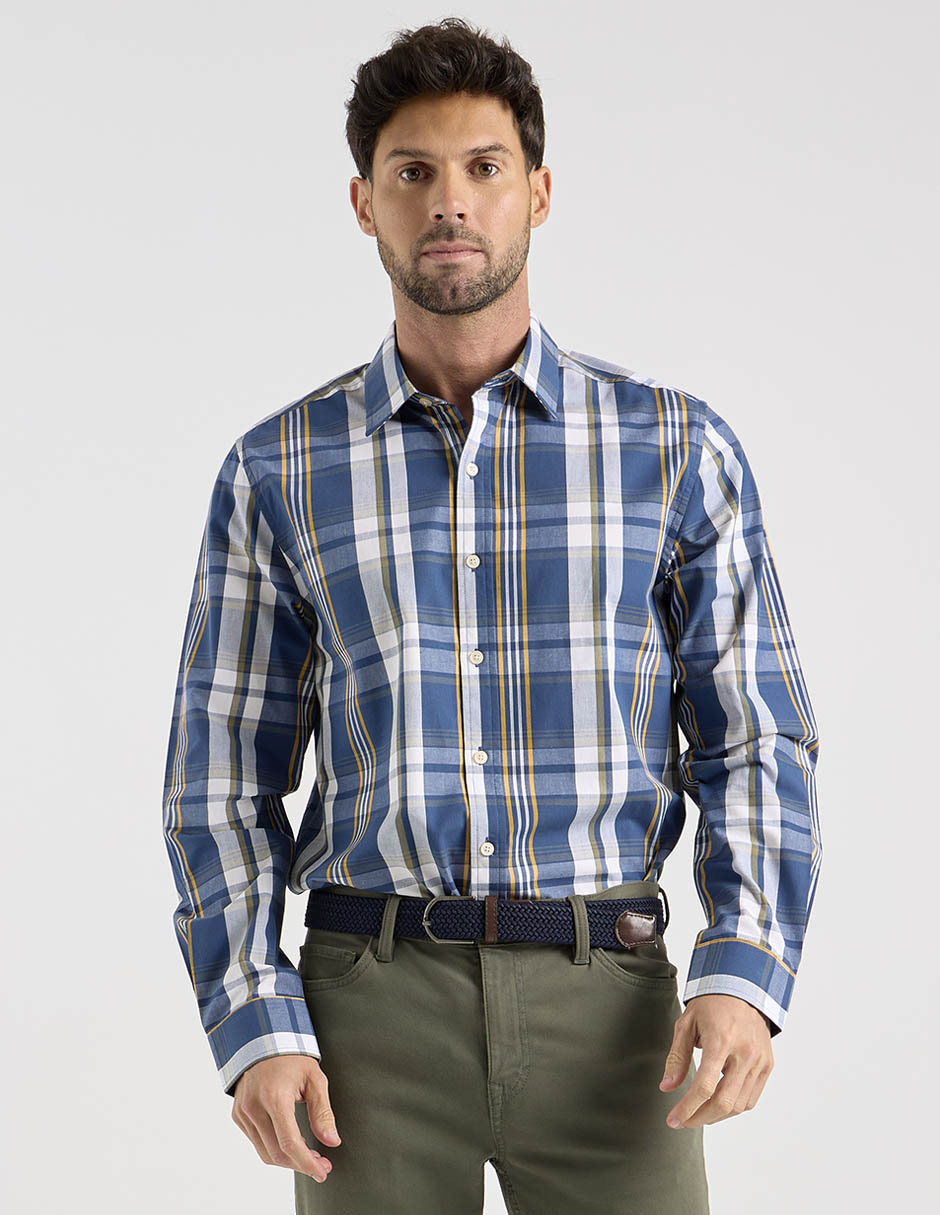 Camisa casual manga larga para hombre 2