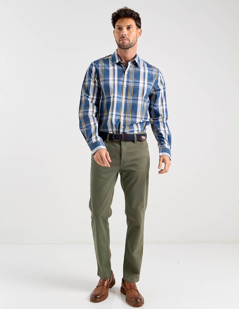 Camisa casual manga larga para hombre 3