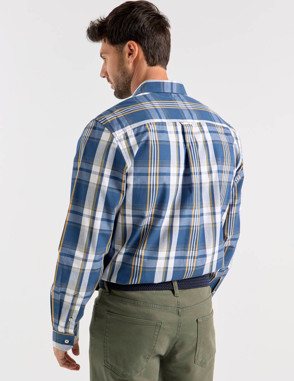 Camisa casual manga larga para hombre 6