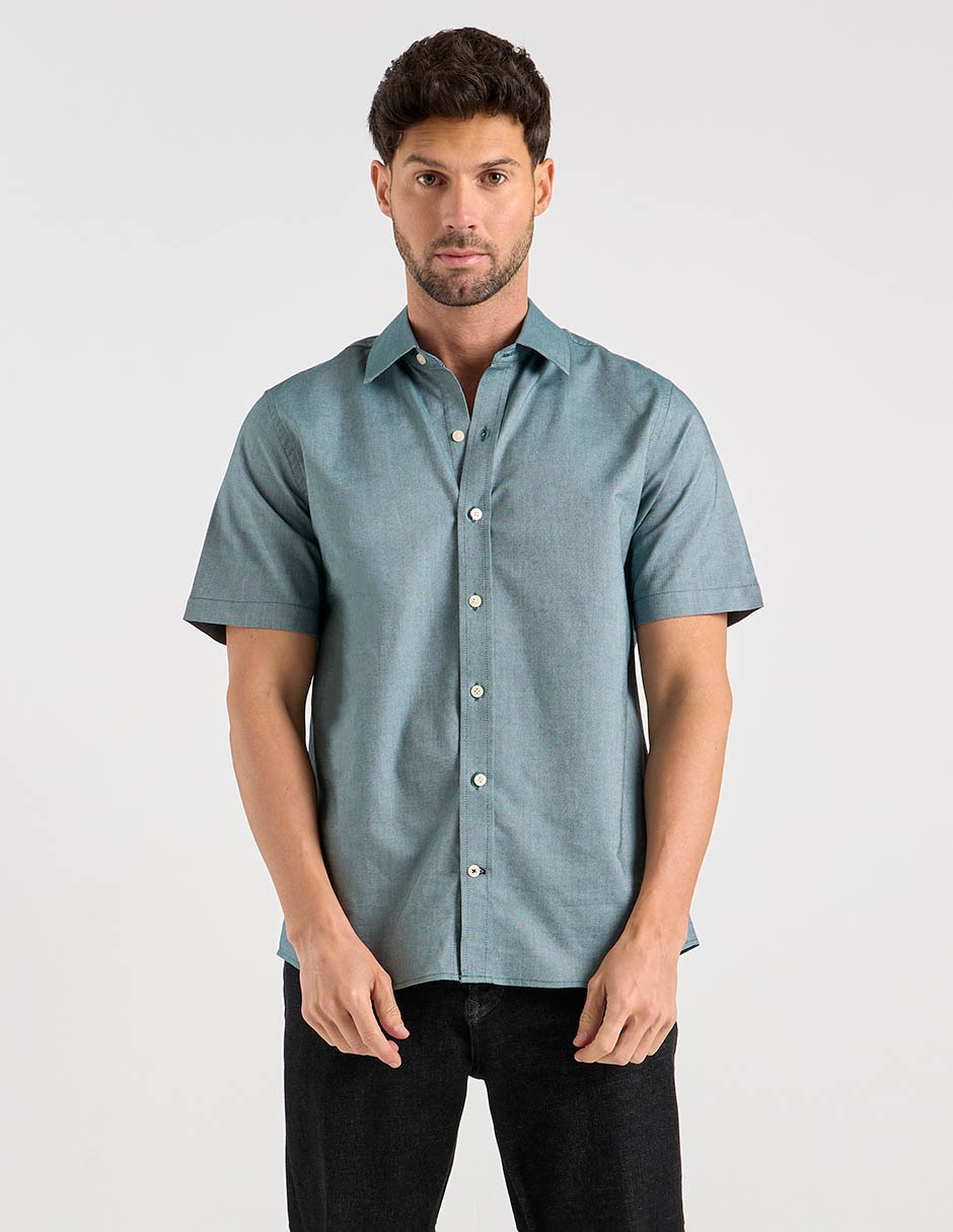 Camisa casual de algodón manga corta para hombre 2