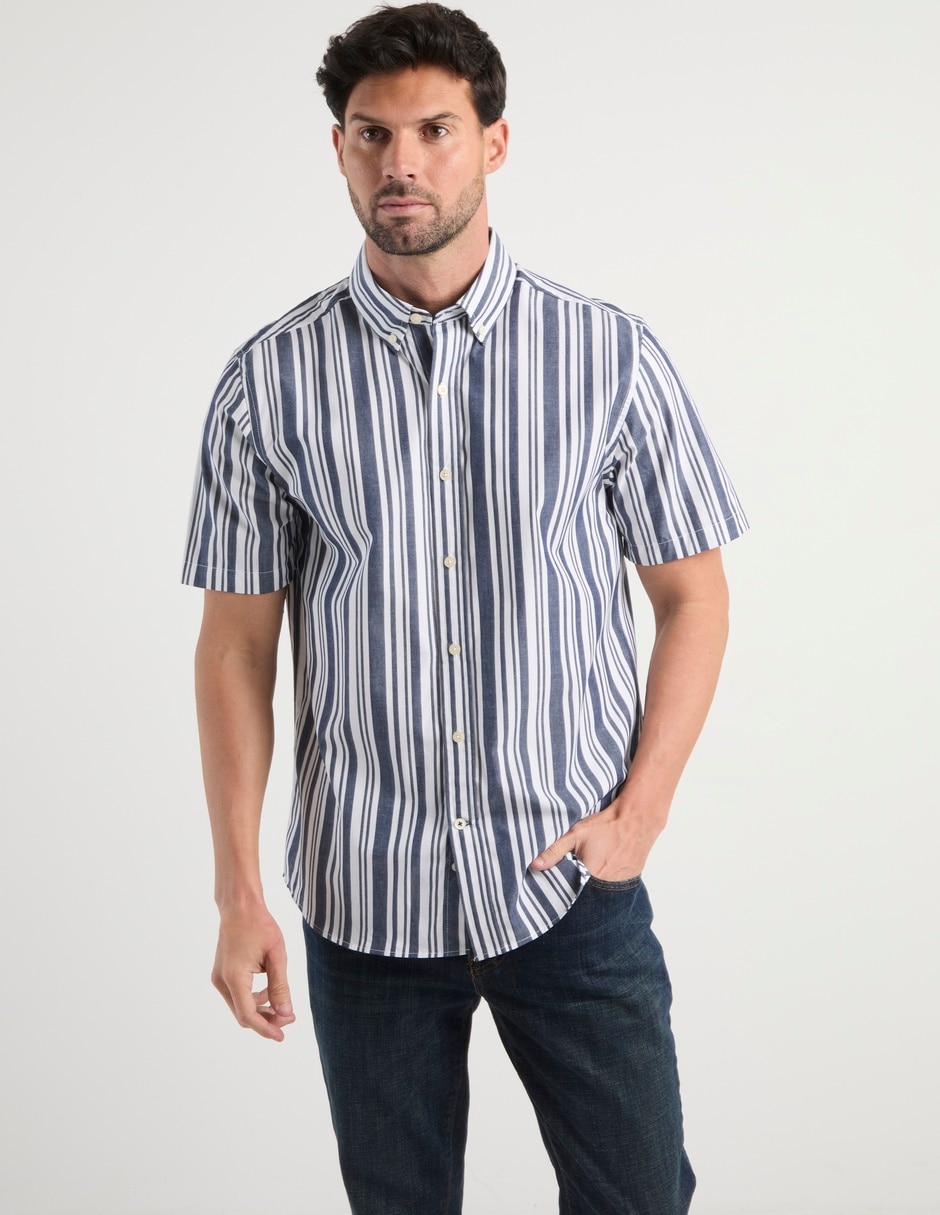 Camisa casual de algodón manga corta para hombre 2