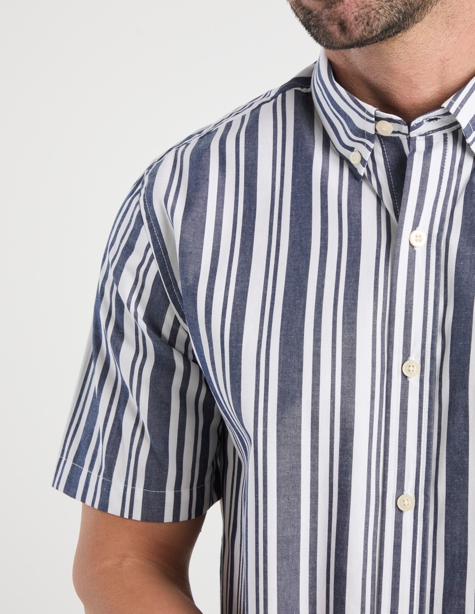 Camisa casual de algodón manga corta para hombre 4