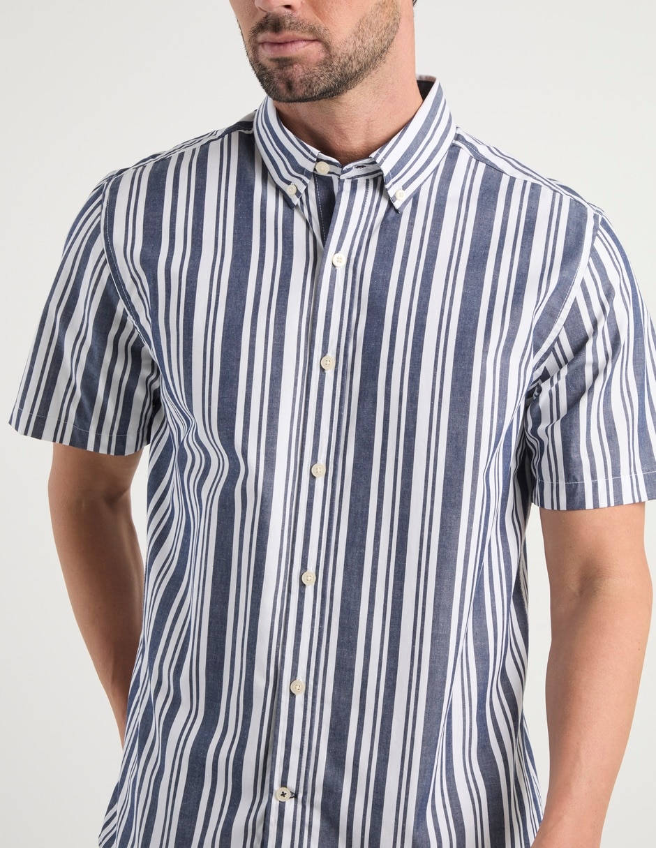 Camisa casual de algodón manga corta para hombre 5