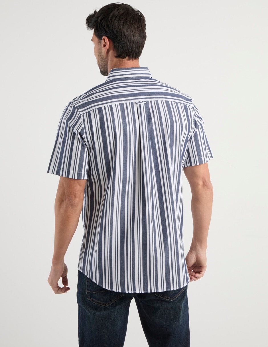 Camisa casual de algodón manga corta para hombre 6