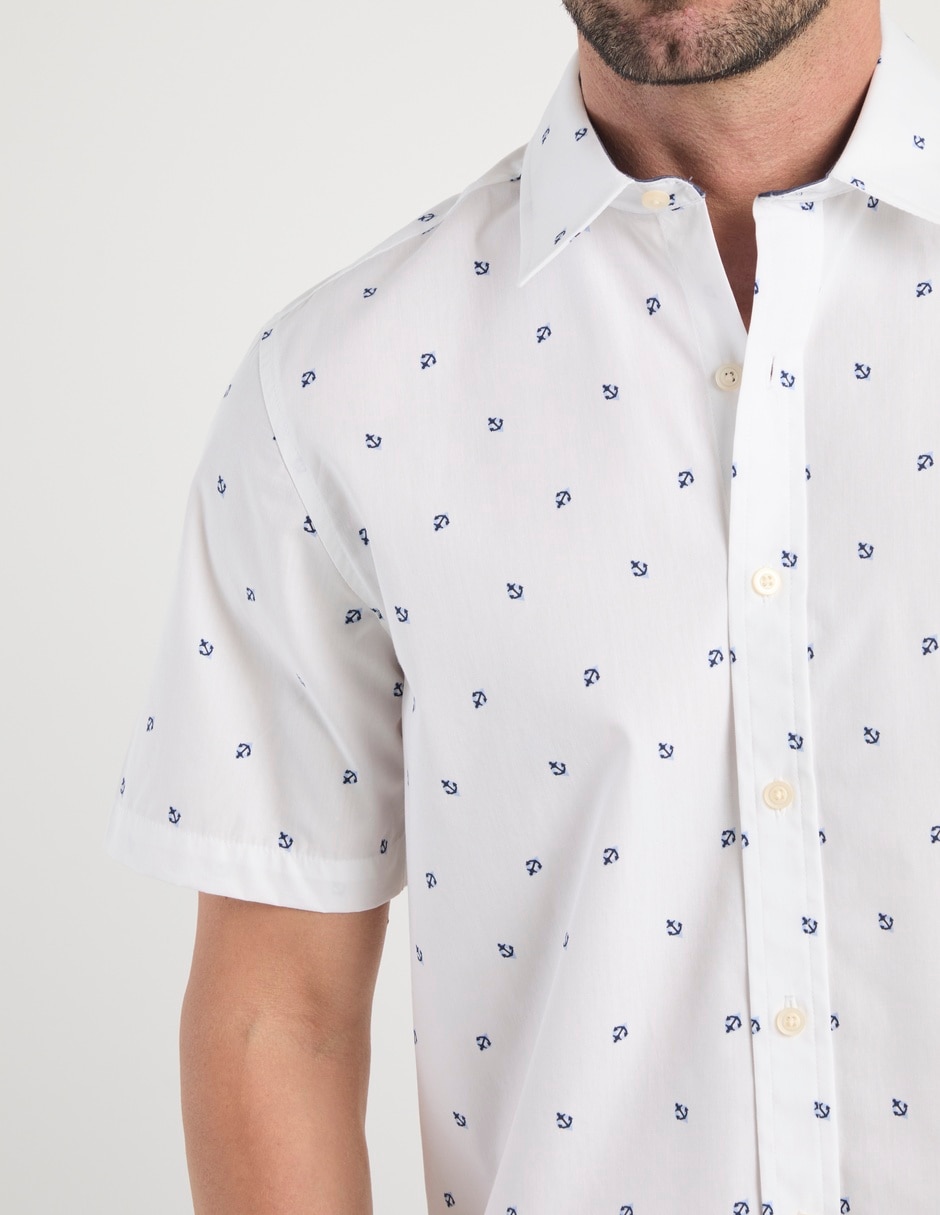 Camisa casual de algodón manga corta para hombre 4