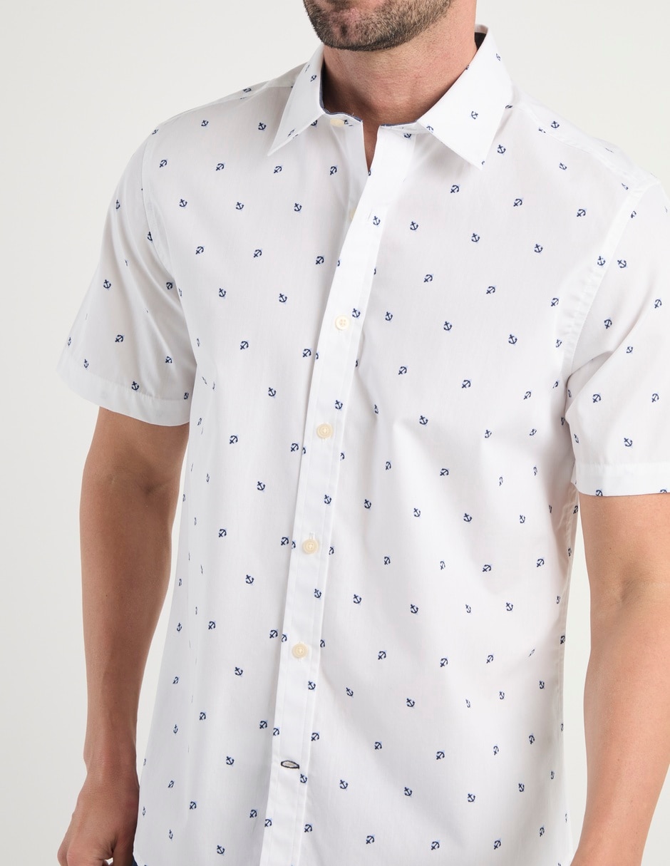 Camisa casual de algodón manga corta para hombre 5
