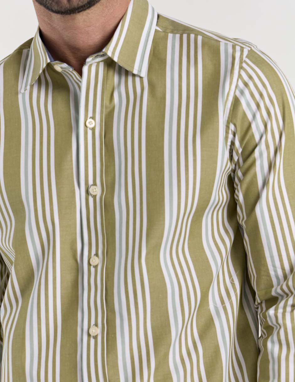 Camisa casual manga larga para hombre 4