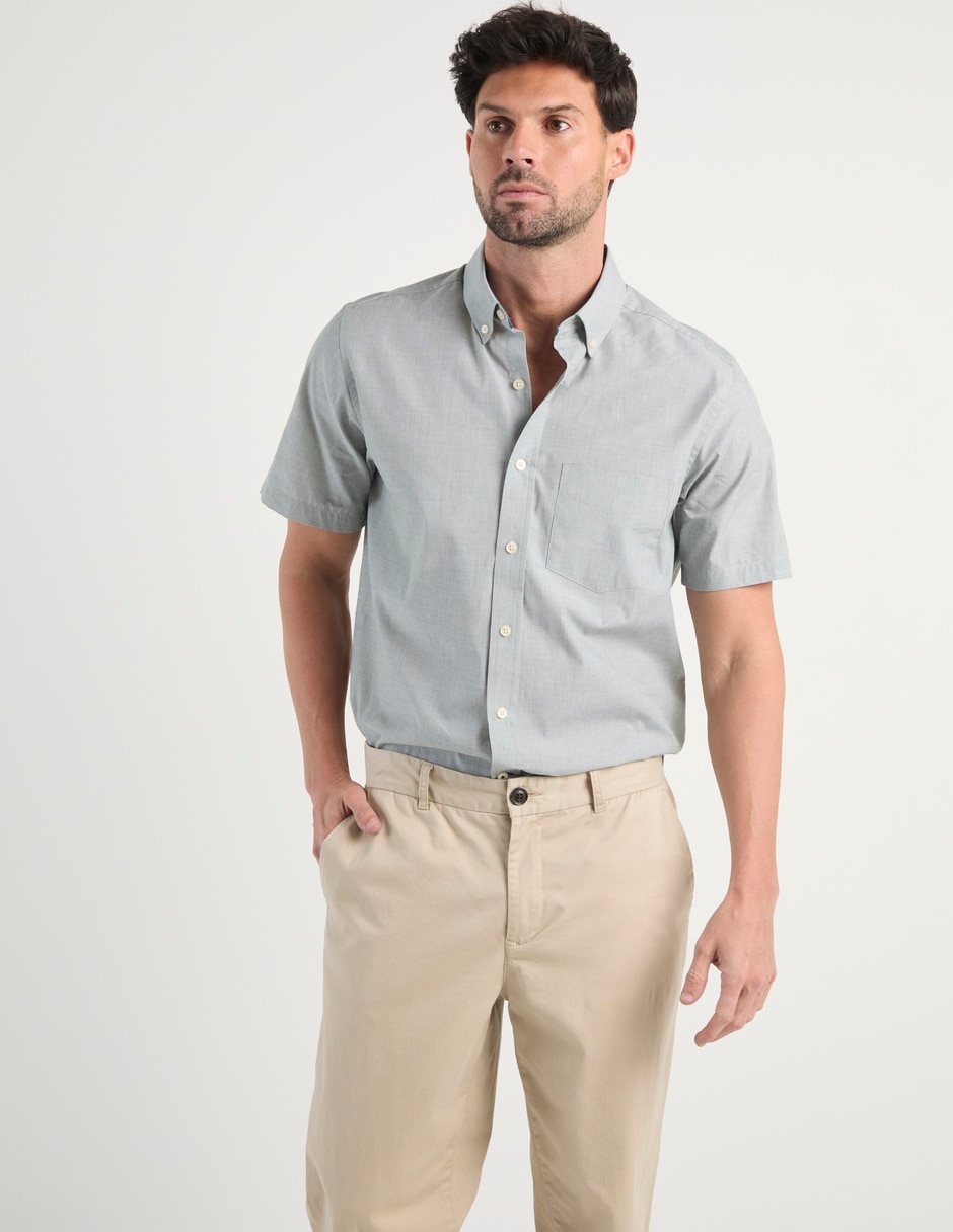 Camisa casual de algodón manga corta para hombre 2