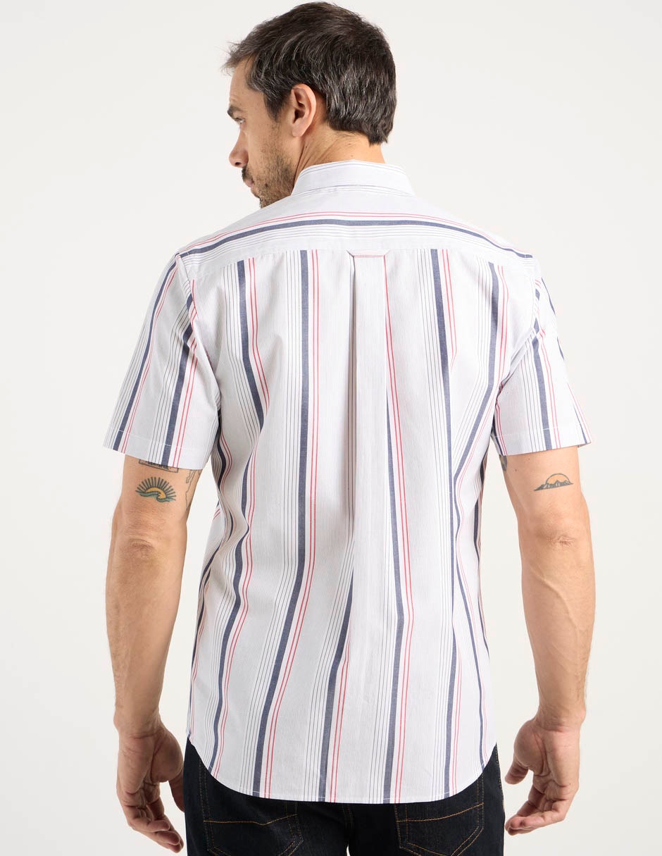 Camisa casual de algodón manga corta para hombre 6