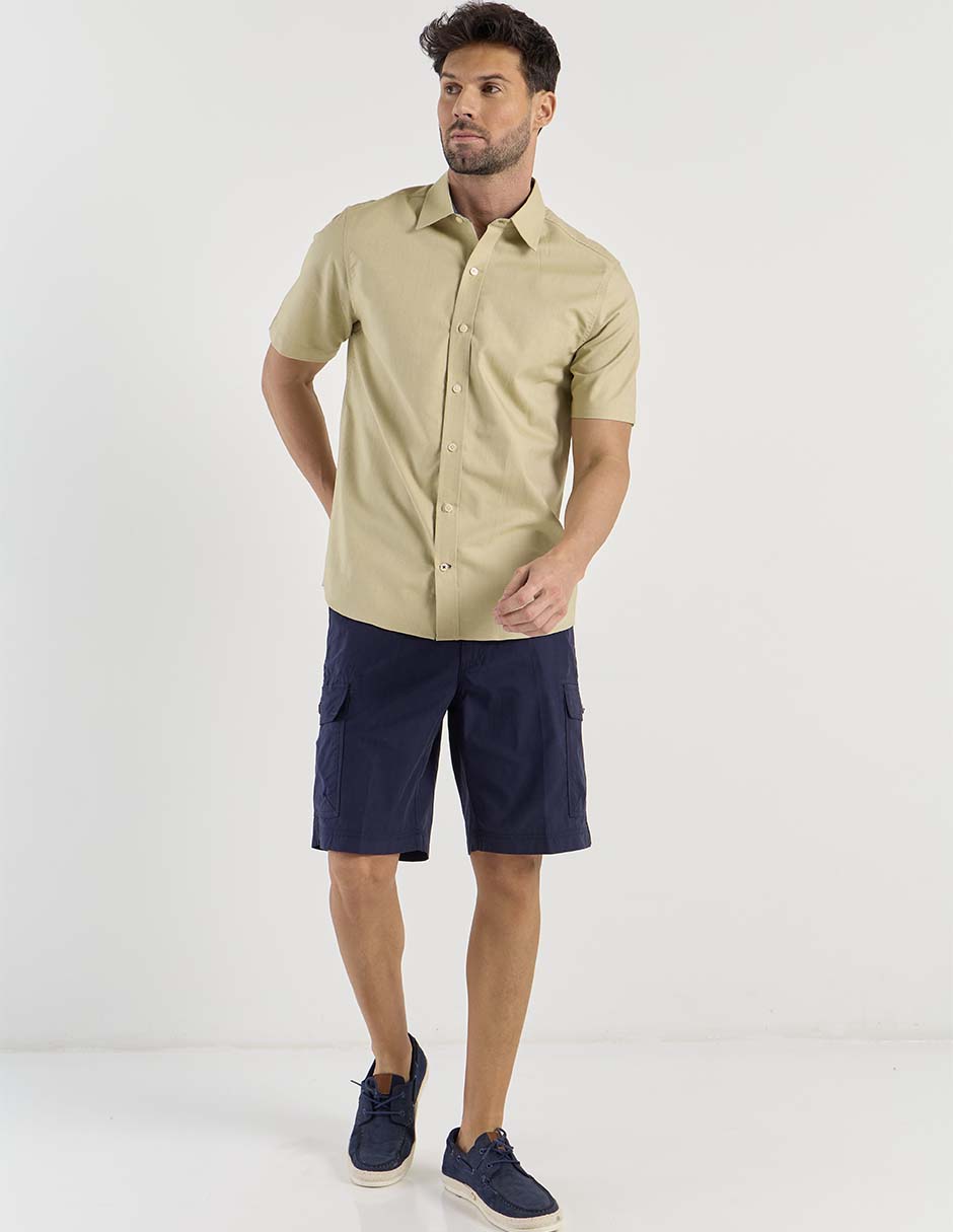 Camisa casual de algodón manga corta para hombre 3