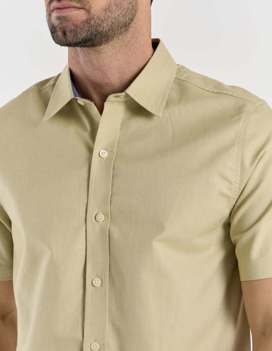 Camisa casual de algodón manga corta para hombre 4